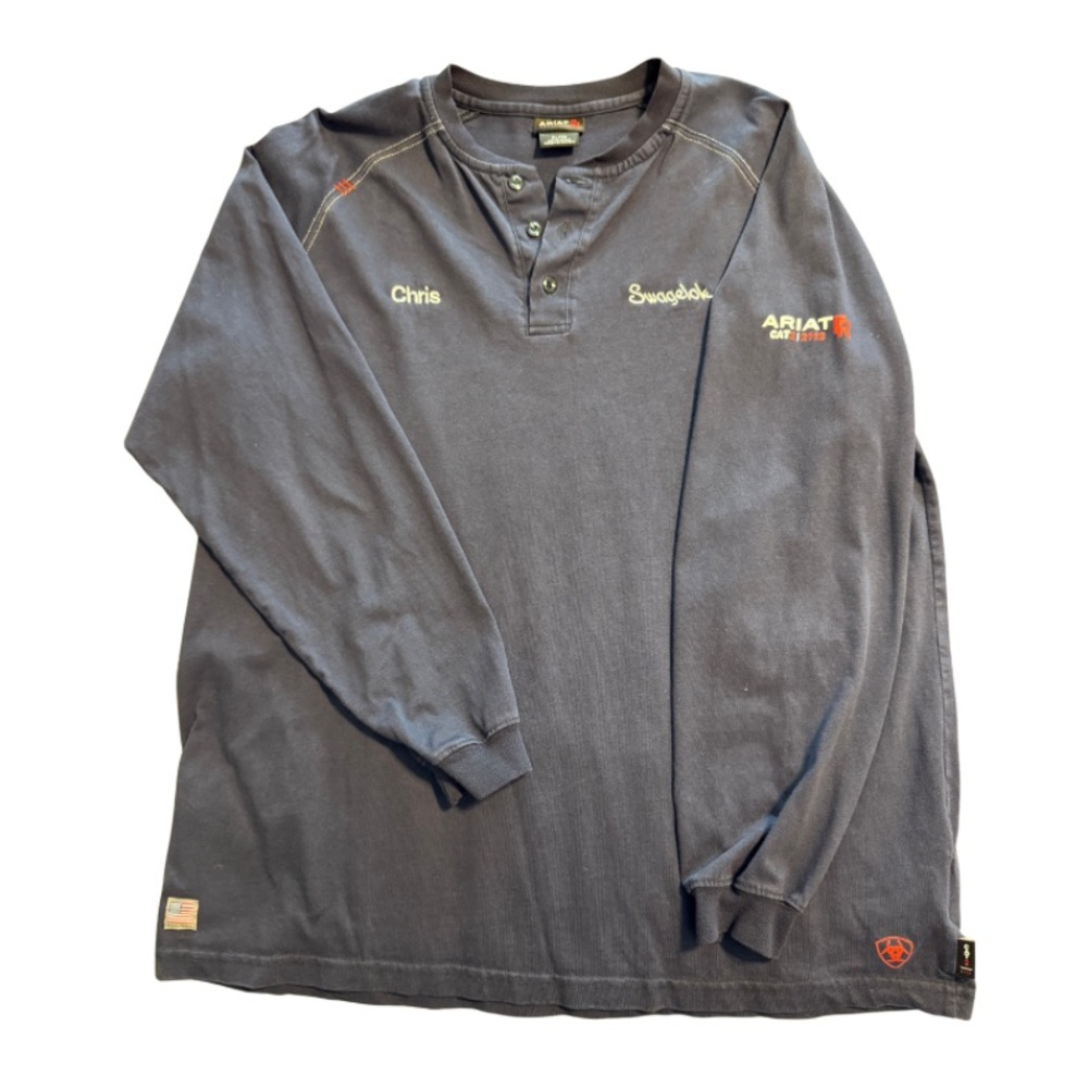 Ariat Navy FR Long Sleeve Tee